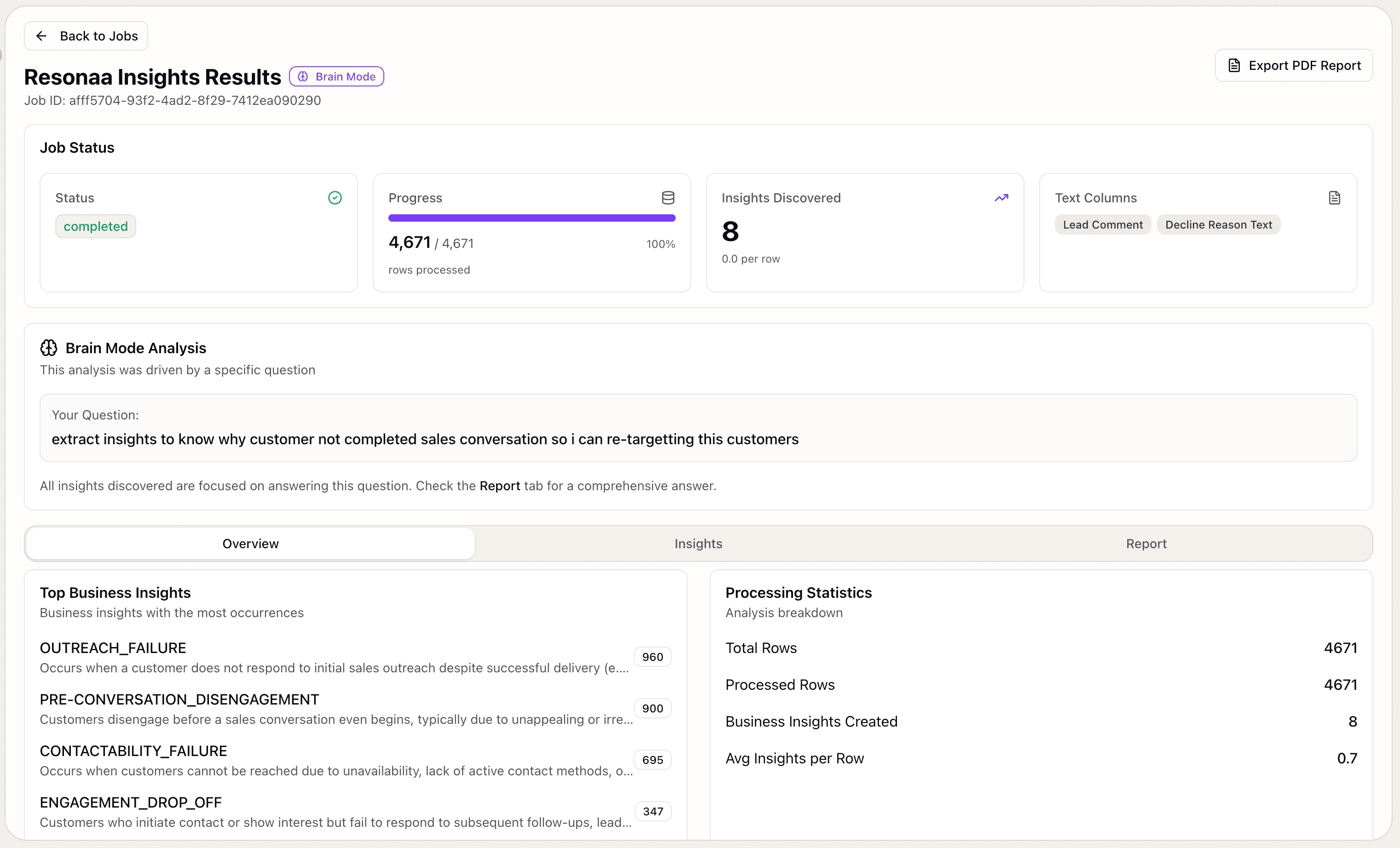 Voice of customer preview