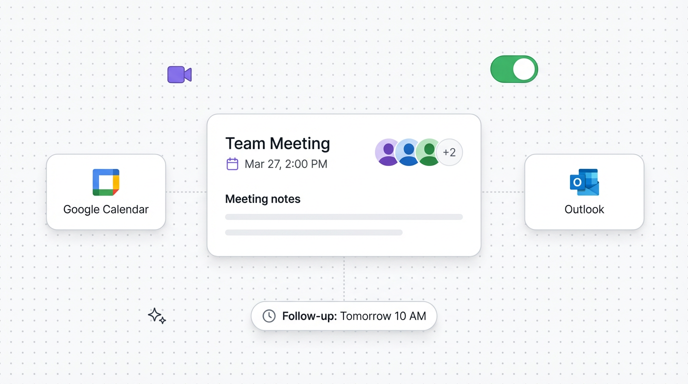 Meetings and calendar integration illustration